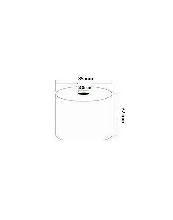 Schéma des dimensions rouleau thermique 62x85x40