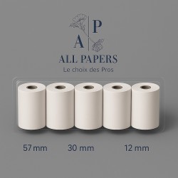Image d'un blister de 5 rouleaux pour TPE 57x30x12 55g