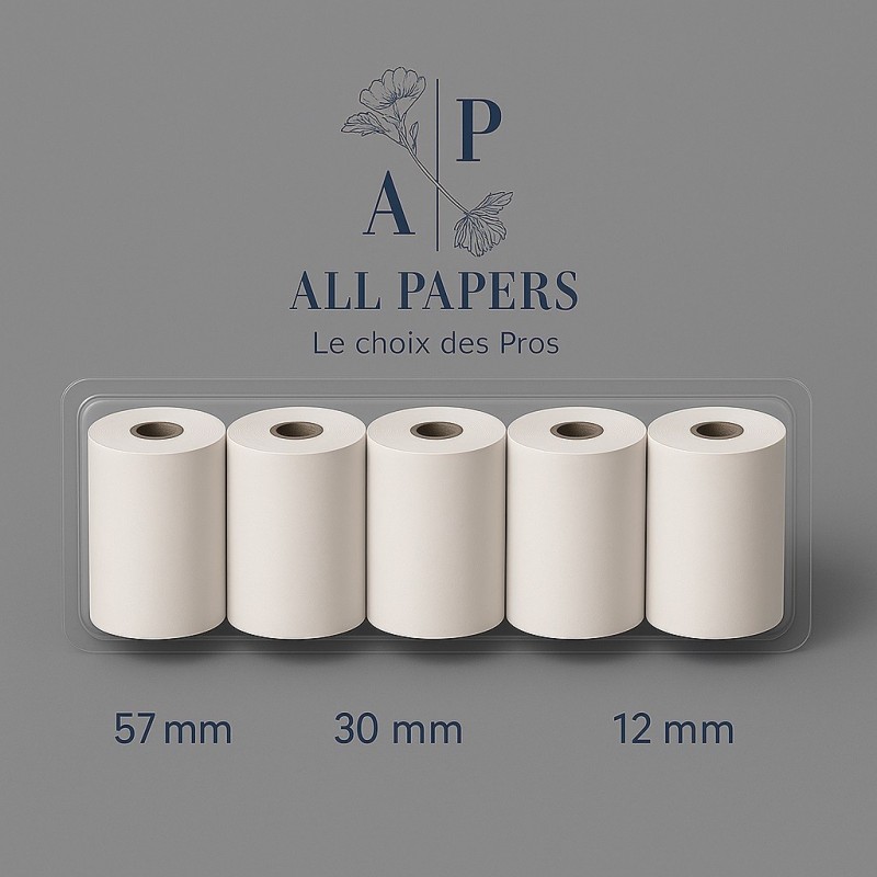 Image d'un blister de 5 rouleaux pour TPE 57x30x12 55g