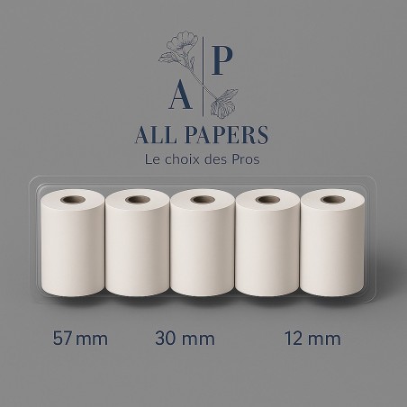 Image d'un blister de 5 rouleaux pour TPE 57x30x12 55g