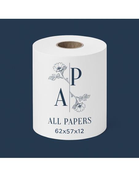 Image d'un rouleau pour Caisse et Balance 62x57x12 avec le logo de la marque All papers