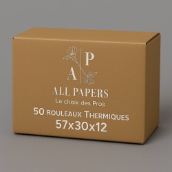 Carton d'emballage de 50 rouleaux pour TPE 57x30x12