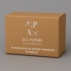 Carton d'emballage de 50 rouleaux pour TPE 57x40x12