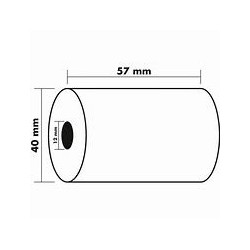 Schéma indiquant les dimensions d'un rouleau TPE de 57x40x12