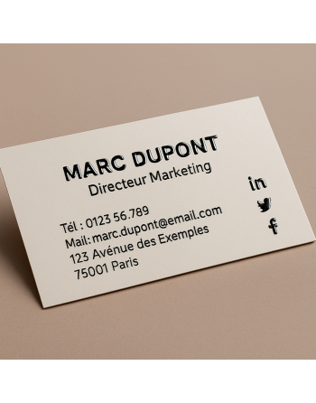 Carte de visite Vernis 3D recto