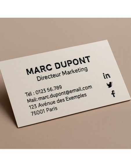 Carte de visite Vernis 3D recto