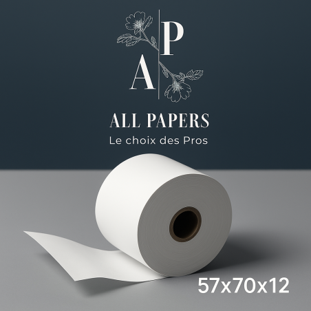 Image d'un rouleau pour Caisse et Balance 57x70x12 avec le logo de la marque All papers