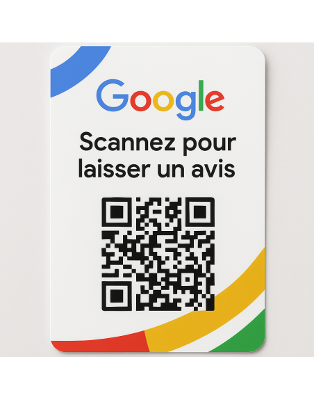 Carte PVC - Laissez un avis Google avec QR Code