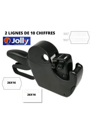 Etiquetteuse Jolly 26x16  2 lignes 20 caractères