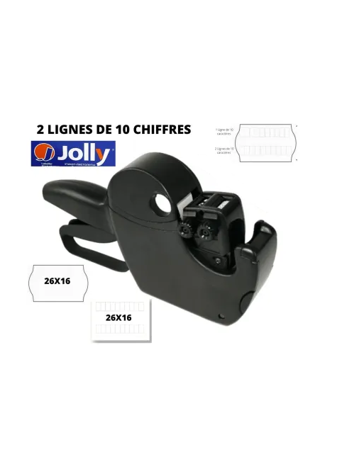 Etiquetteuse Jolly 26x16  2 lignes 20 caractères