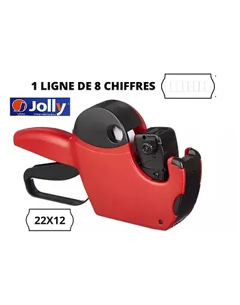 Étiqueteuse Jolly 22x12mm - 1 ligne - 8 chiffres | Pistolet d’étiquetage compact