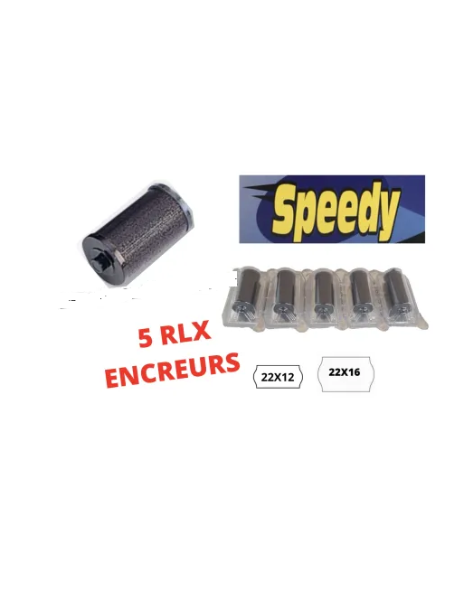 5 rlx Encreurs SPEEDY 22X12 ET 22X16