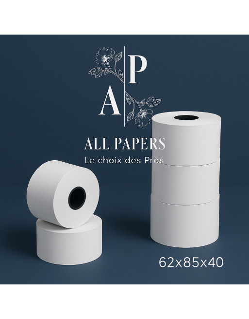Rouleaux thermiques 62x85x40 avec logo all papers