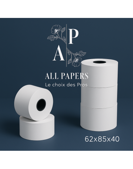 Rouleaux thermiques 62x85x40 avec logo all papers