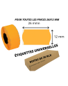 Etiquettes universelles orange 26x12