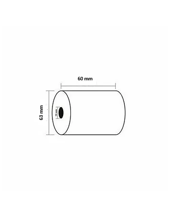 Schéma des dimensions du rouleaux thermiques 60x63x12