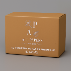 Carton d'emballage de 50 rouleaux pour TPE 57x46x12