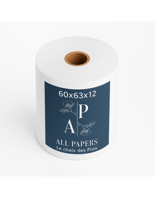 Image d'un rouleau pour Caisse et Balance 60x63x12 avec le logo de la marque All papers