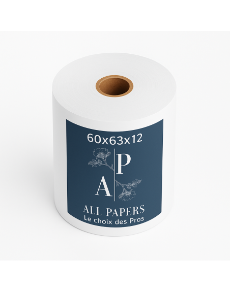 Image d'un rouleau pour Caisse et Balance 60x63x12 avec le logo de la marque All papers
