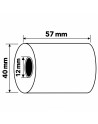 Shéma indiquant les dimensions d'un rouleau TPE de 57x40x12