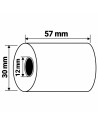 Shéma des dimensions d'un rouleau de 57x30x12