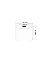Schéma des dimensions rouleau thermique 60x85x40